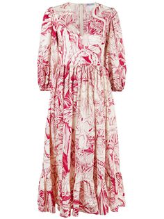 RED Valentino платье миди с узором