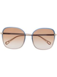 Chloé Eyewear солнцезащитные очки в массивной оправе