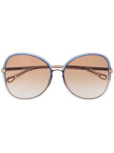 Chloé Eyewear солнцезащитные очки в массивной оправе