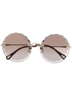 Chloé Eyewear солнцезащитные очки в круглой оправе