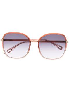 Chloé Eyewear солнцезащитные очки в массивной оправе