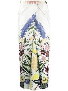 Valentino юбка миди с цветочным узором