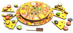 Развивающая игрушка Нескучные игры "Пицца", 54 элемента, 5 слоев (7918)