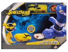 Игровой набор Screechers Wild Бластер для дисков + машинка (сине-желтый)
