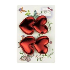 Комплект заколок Lukky Fashion Сердечки блестящие,