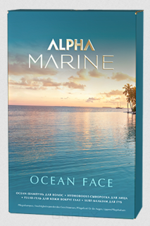 Estel, Набор Ocean Face Alpha Marine (шампунь, сыворотка для лица, гель под глаза, бальзам для губ), 250/50/15/10 мл