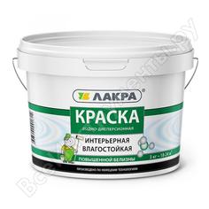 Влагостойкая интерьерная краска ЛАКРА