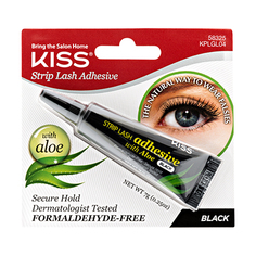 Kiss, Клей для ресниц с алоэ, черный, 7 г