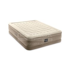 Кровать надувная Intex Dura Beam Ultra Plush 64428NP с насосом, 152х203х46 см
