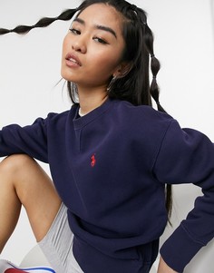 Темно-синий свитшот с логотипом в виде пони Polo Ralph Lauren