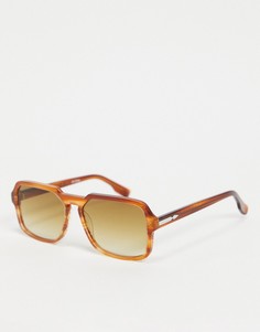 Женские квадратные солнцезащитные очки с коричневой мраморной оправой Spitfire Cut Twenty-Коричневый цвет