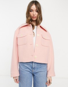 Розовая укороченная куртка из переработанных материалов & Other Stories-Розовый цвет