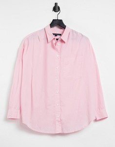Розовая рубашка в полоску French Connection-Розовый цвет