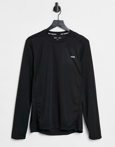 Черный лонгслив из быстросохнущей ткани ASOS 4505-Черный цвет