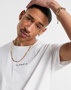 Oversized-футболка белого цвета с логотипом Il Sarto-Белый