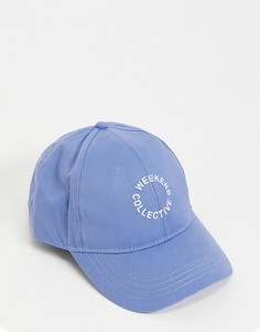 Голубая бейсболка с логотипом ASOS Weekend Collective-Голубой