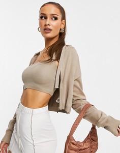 Светло-бежевый худи на сквозной молнии от комплекта Missguided