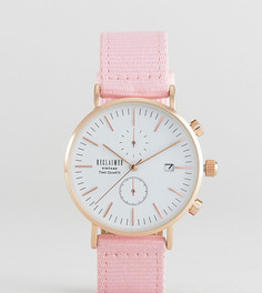 Часы 36 мм с хронографом и розовым парусиновым ремешком Reclaimed Vintage Inspired эксклюзивно для ASOS-Розовый
