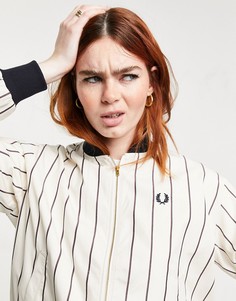 Белый бомбер в полоску Fred Perry