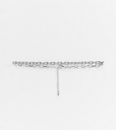 Эксклюзивное серебристое ожерелье-чокер в виде цепочки DesignB London-Серебристый