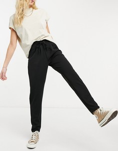Классические черные брюки узкого кроя с отворотами JDY Catia-Черный цвет