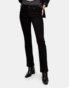 Черные джинсы с легким клешем Topshop-Черный цвет