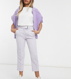 Сиреневые укороченные брюки прямого классического кроя от комплекта River Island Petite-Фиолетовый цвет