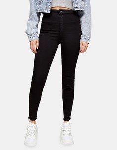 Черные джинсы скинни Topshop Joni-Черный цвет