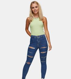 Выбеленные джинсы Topshop Petite Joni-Голубой