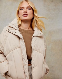 Светло-бежевый пуховик Topshop-Белый