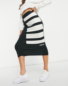 Черная юбка миди adidas Originals x Girls Are Awesome-Черный цвет