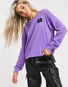 Сиреневая футболка свободного кроя с длинными рукавами Jordan Еssential-Фиолетовый цвет