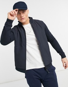Трикотажная куртка-бомбер Ted Baker-Темно-синий
