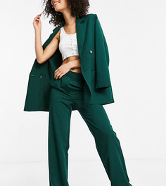 Темно-зеленые классические брюки с широкими штанинами от комплекта Y.A.S Tall-Зеленый цвет