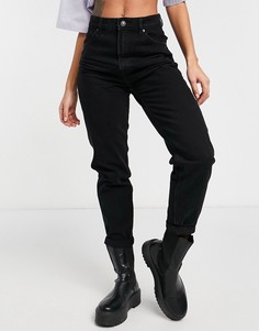 Черные джинсы в винтажном стиле из органического хлопка Bershka-Черный цвет