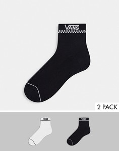 Набор из 2 пар носков черного и белого цвета Vans Peak a Check-Белый