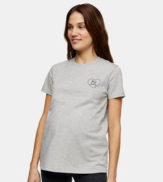 Серая футболка с принтом Hey Baby Topshop Maternity-Серый