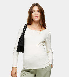 Белый лонгслив с фигурной кромкой Topshop Maternity