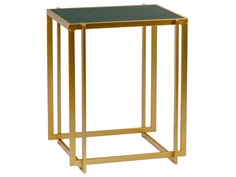 Столик приставной с зеленым мрамором (glasar) зеленый 37x50x41 см. ГЛАСАР