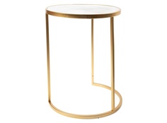 Столик интерьерный с белым мрамором (glasar) белый 40.0x49.5x40.0 см. ГЛАСАР