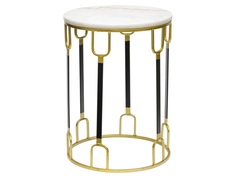 Столик интерьерный с белым мрамором (glasar) белый 40.0x55.0x40.0 см. ГЛАСАР