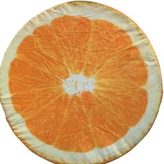 Подушка для стула Апельсин 39,5 см оранжевая Без бренда