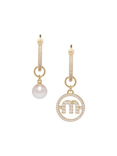 Miu Miu серьги-подвески Miu Pearl