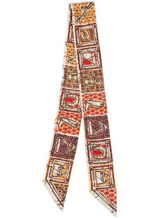 Hermès платок Twilly pre-owned с принтом Hermes