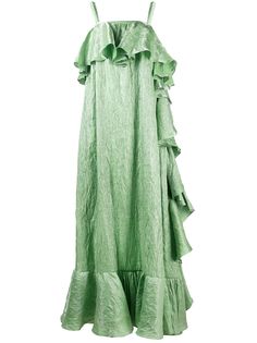 MSGM платье с оборками и жатым эффектом