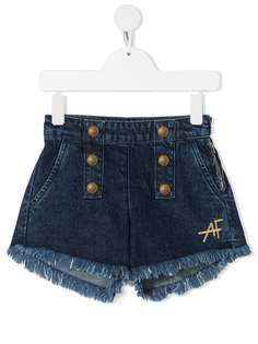 Alberta Ferretti Kids двубортные джинсовые шорты