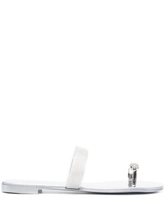 Giuseppe Zanotti сандалии с эффектом металлик