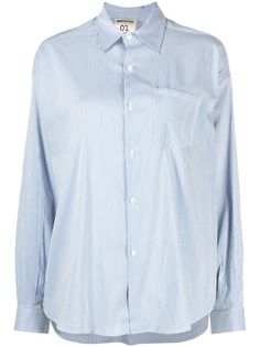 Semicouture полосатая рубашка с накладным карманом