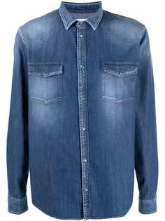Dondup джинсовая рубашка с эффектом потертости