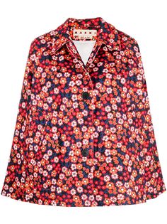 Marni куртка-рубашка с цветочным принтом
